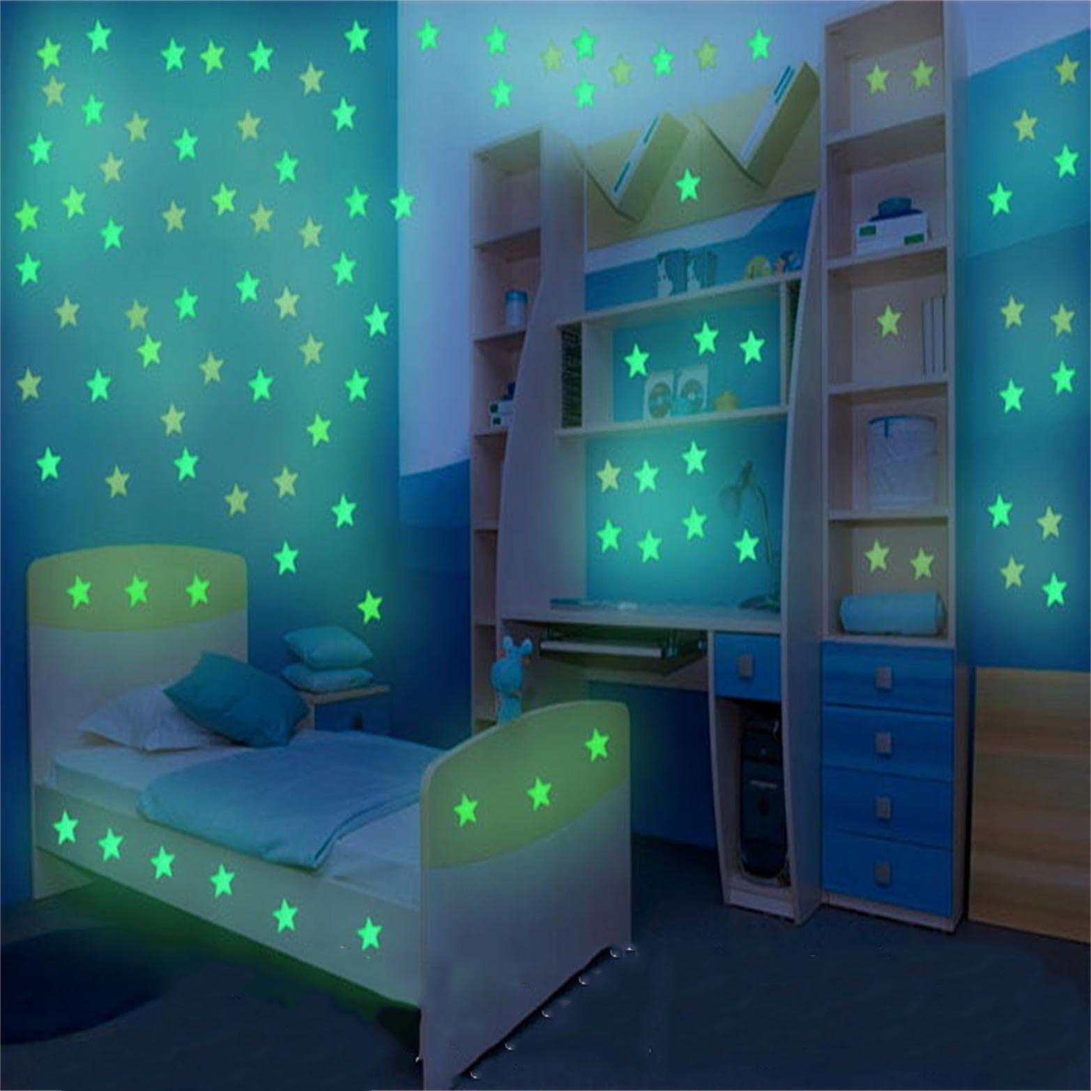 Star Stickers 378pcs Glow In The Dark Stars Ceiling Bright And Lasting ...