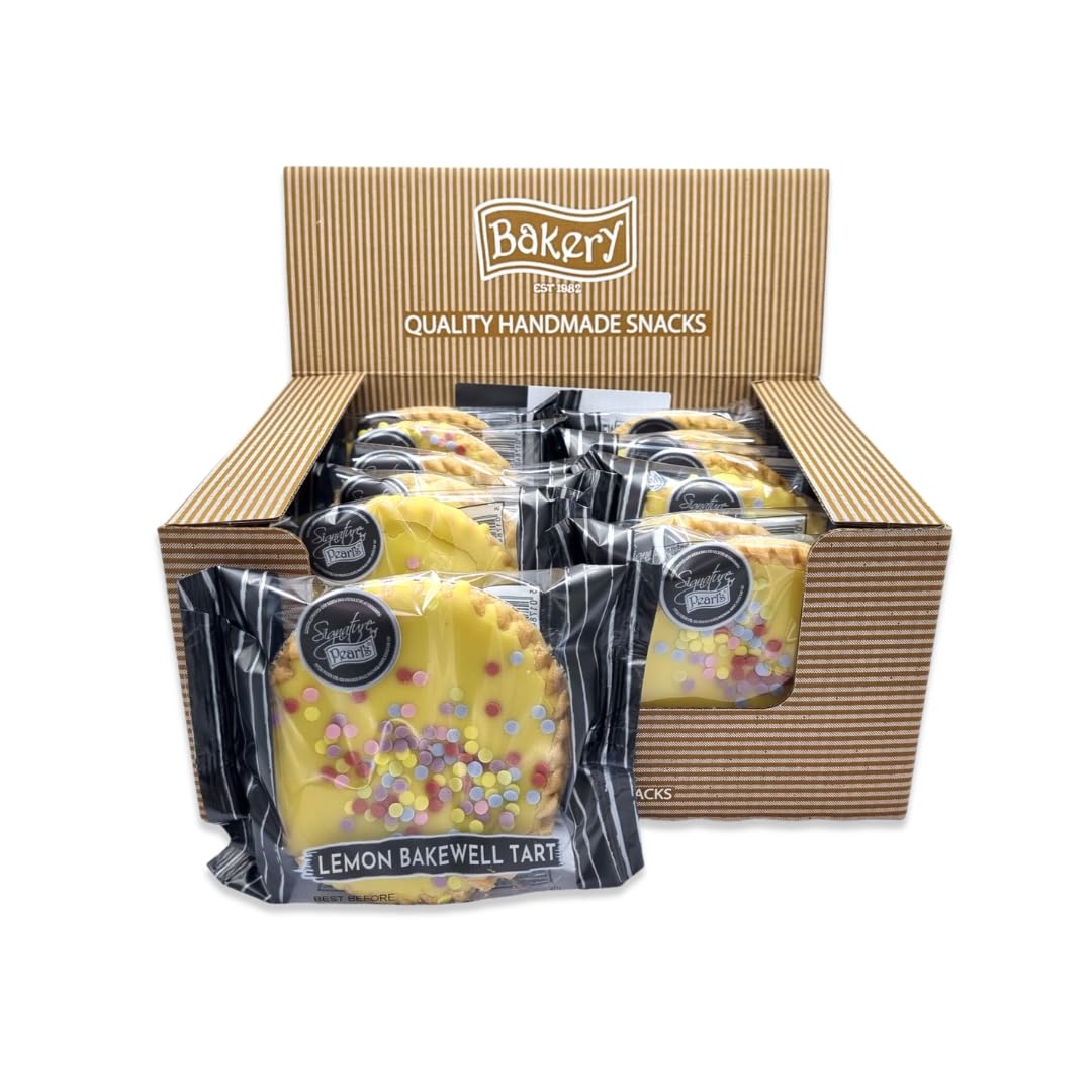 Pearls Signature Lemon Tart (CASE of 12) - Posh Tarts Bulk, Shortcrust Pastry Tarlets Bakery | Tart Lemon, Fresh Bakery Vegetarian Gifts | Vegetarian Snacks, Lemon Egg Tarts