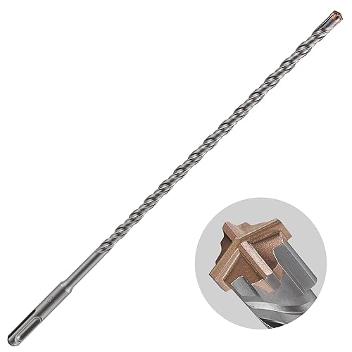 Miniatura 17 de Broca para hormigón, 3 piezas de 1/2 "x 10"-8" Material de carburo de doble rosca de tipo cruzado adecuado para hormigón, ladrillo, paredes