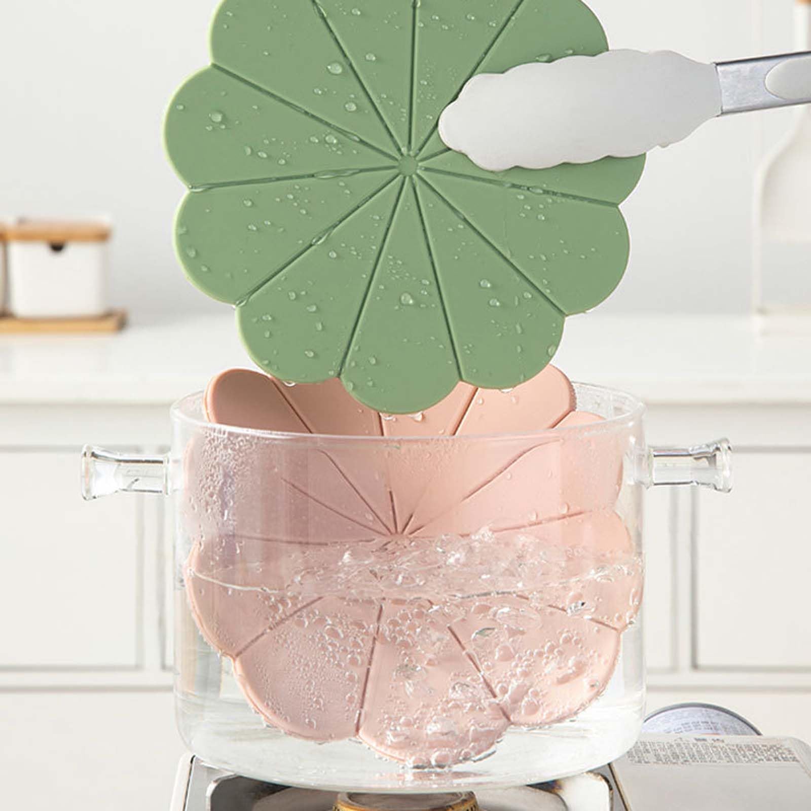 Dessous de Plat en Silicone avec Support de Rangement,