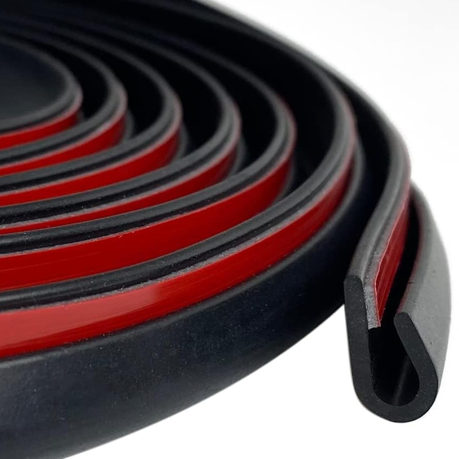 3-Meter Long Rubber Edging, Self-Adhesive, Flexible U-Shaped Grooved Edge Protector for Car Doors and Metal Panel Edges, Suitable for 3-6 Mm.