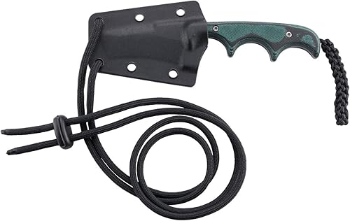 Miniatura 9 de CRKT - Cuchillo Bowie minimalista con engranajes EDC Hoja fija compacta de transporte diario, cuchillo utilitario Folts con acabado satinado, mango