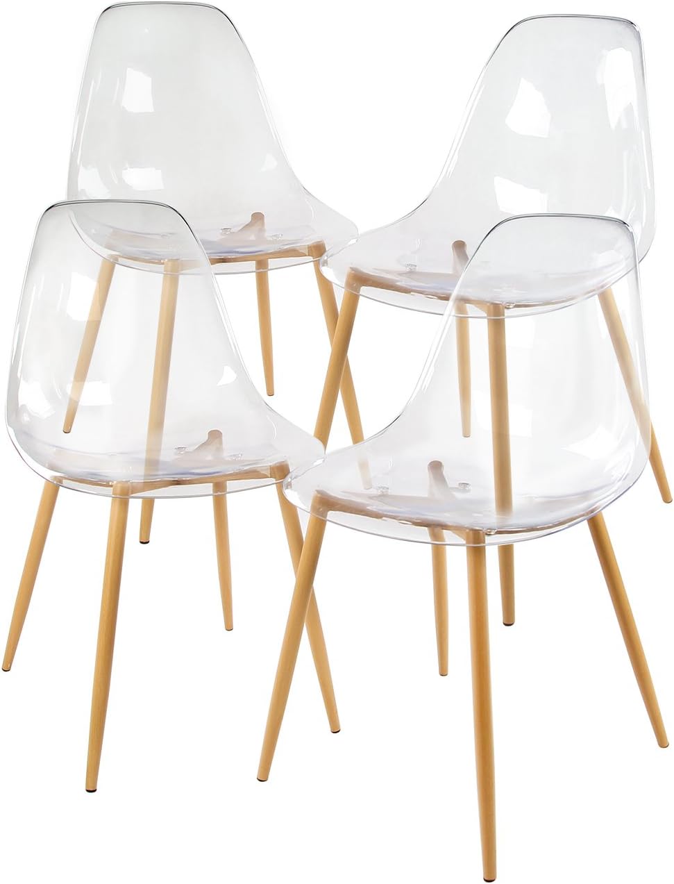 GreenForest Acrylic Ghost Chairs Clear Dining Chairs with
