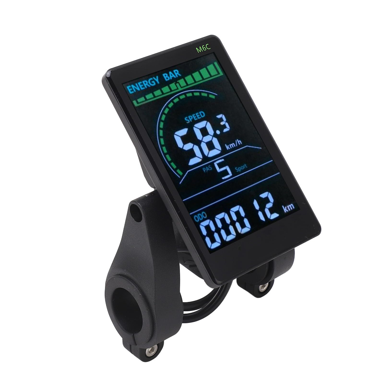 Display LCD per Bici Elettrica, Schermo LCD con Cavo a 6 Pin, Ideale per Scooter Elettrico da 24 V 36 V 48 60