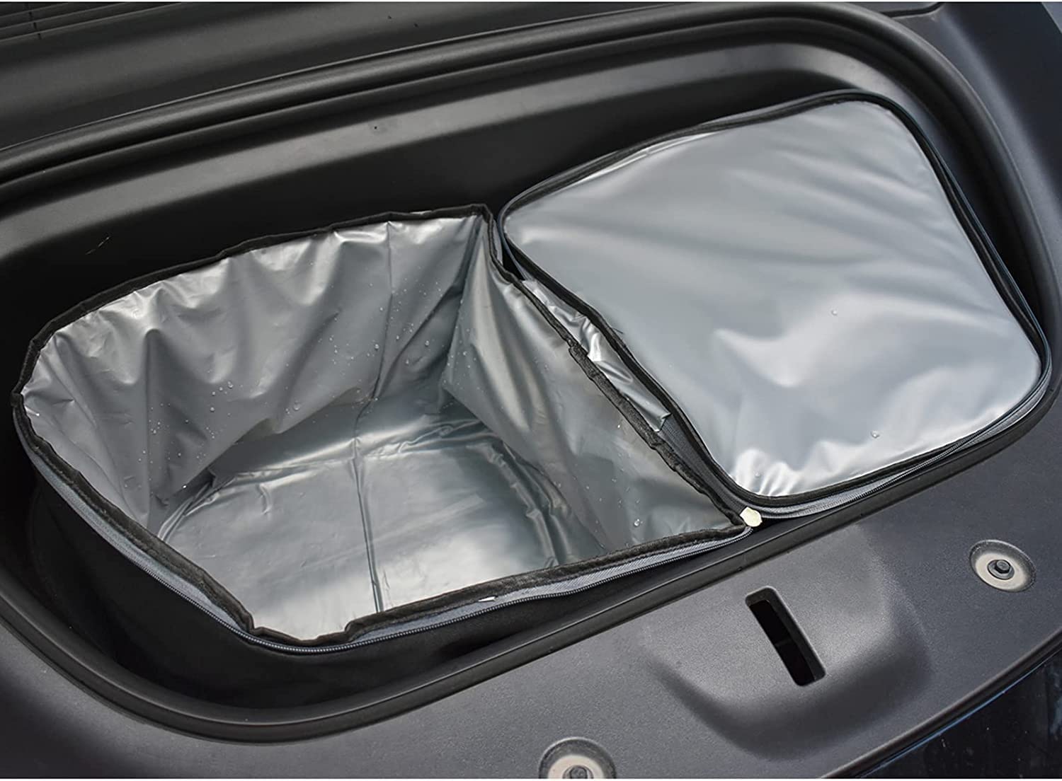 PACEWALKER Sacs de Voiture 2 pièces,Rangement Coffre Avant de Voiture pour 2017-2023 Tesla Model 3,Organisateur de Coffre Avant,Sac de Rangement Isotherme, Facile à Transporter