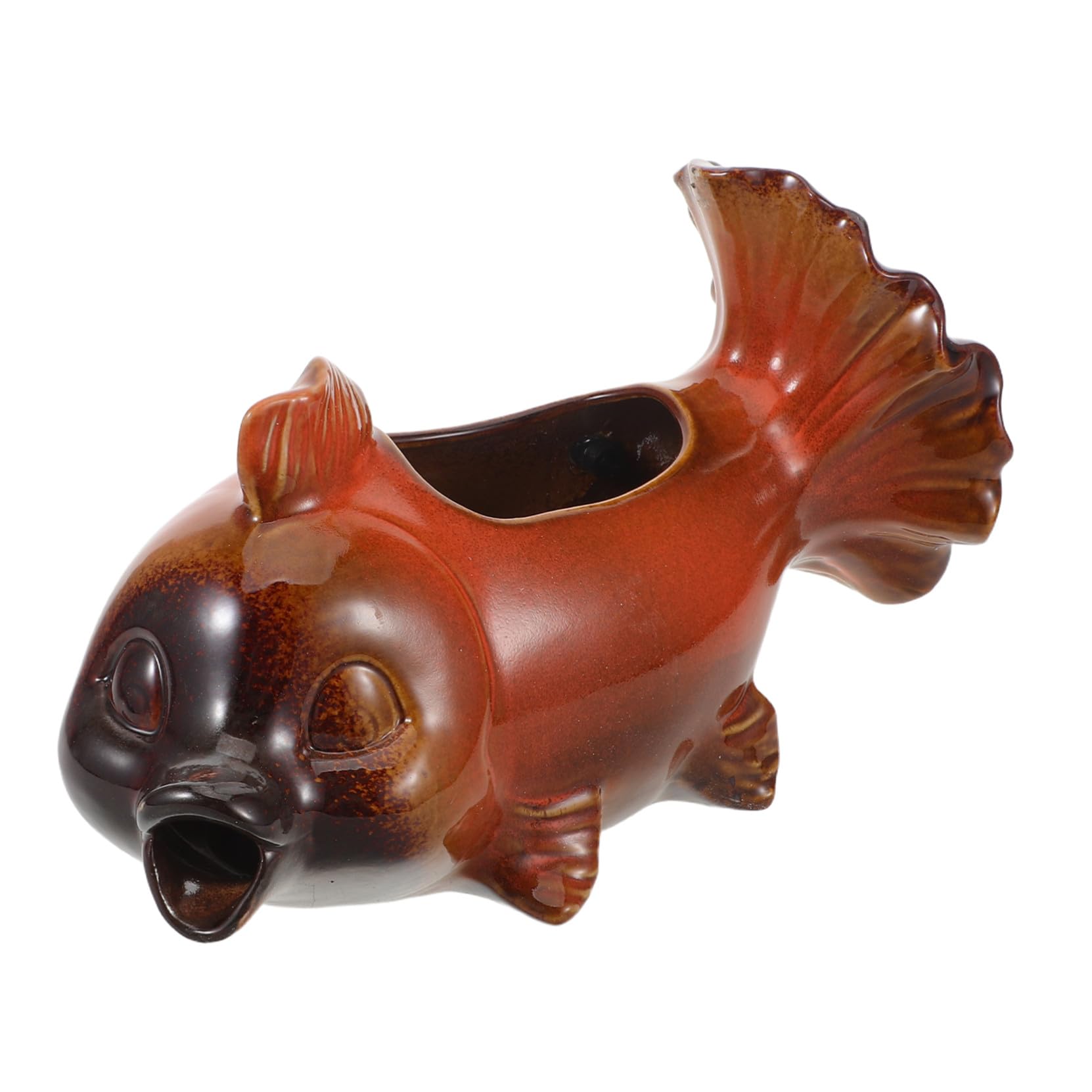 Fontaine Cascade Poisson Koi Céramique à filtration robuste pour bassin extérieur