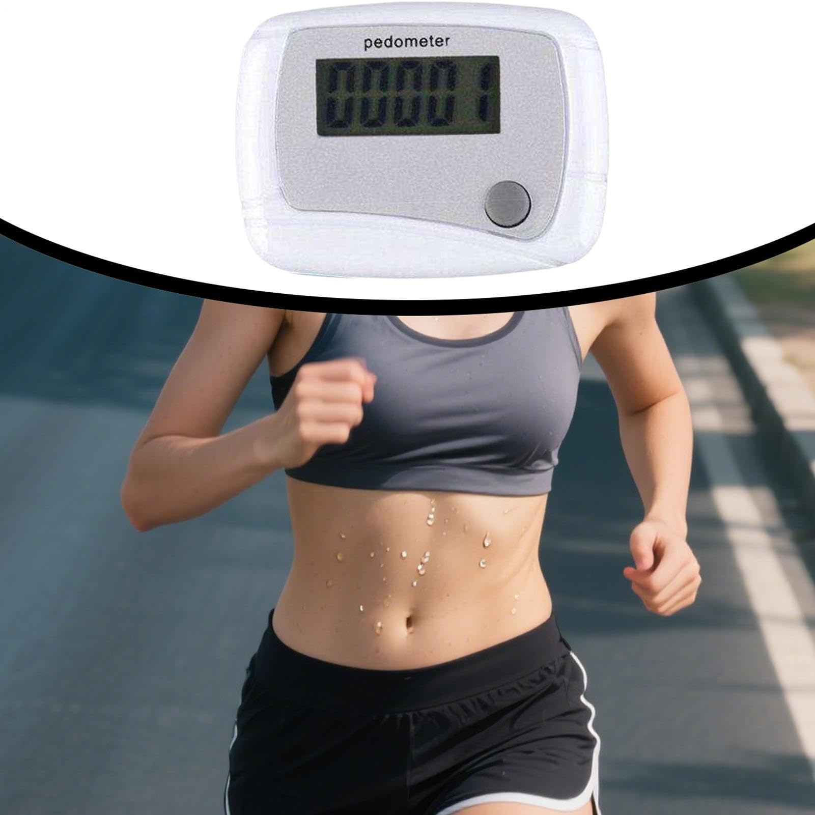 Lot de 4 podomètres numériques 3D pour personnes âgées - Compteur de pas précis - Pour fitness, sport, marche - Appareil portable - Pour randonnée, randonnée, course à pied, entraînement, voyage