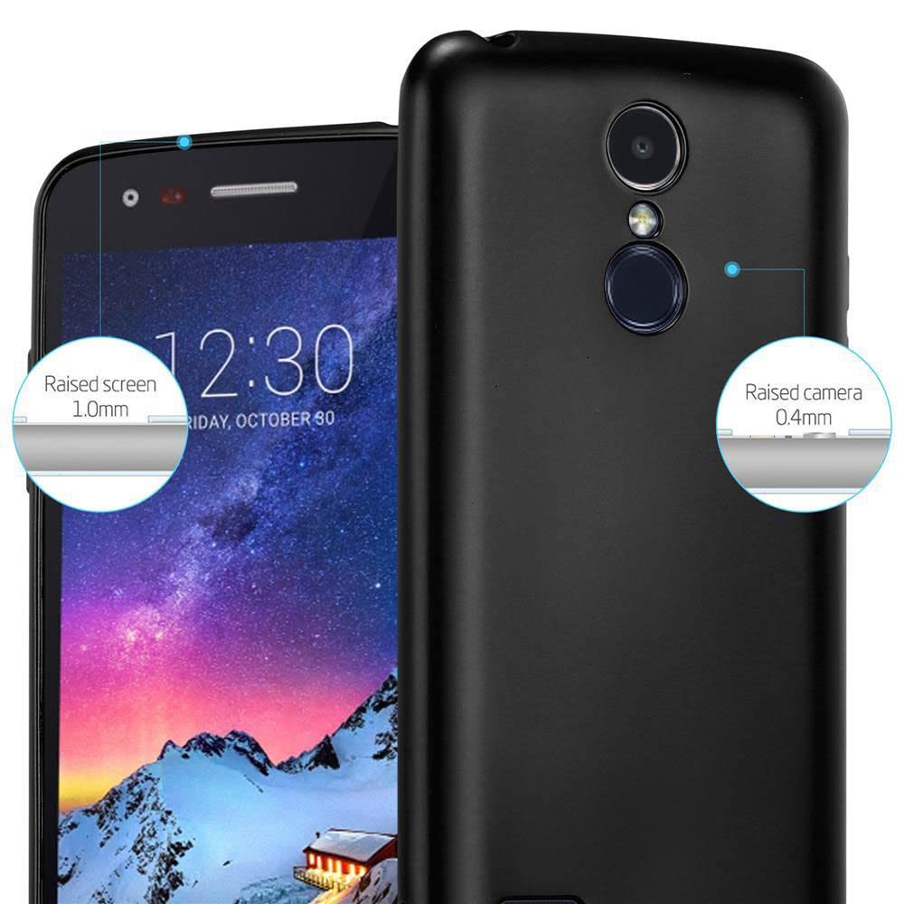 Cadorabo Custodia per LG K4 2017 in Argento Metallico - Morbida Cover Protettiva Sottile di Silicone TPU con Bordo Protezione - Ultra Slim Case Antiurto Gel Back Bumper Guscio