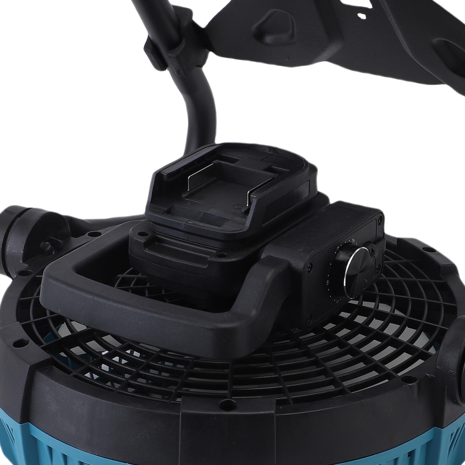 Jeffergarden 12-calowy Bezprzewodowy Wentylator na Plac Budowy, Wentylator Roboczy na Baterie z ramą ze Stali Stopowej, do Akumulatora BL1830 BL1840 BL1850 BL1860, do Użytku w (Wtyczka UE od 100