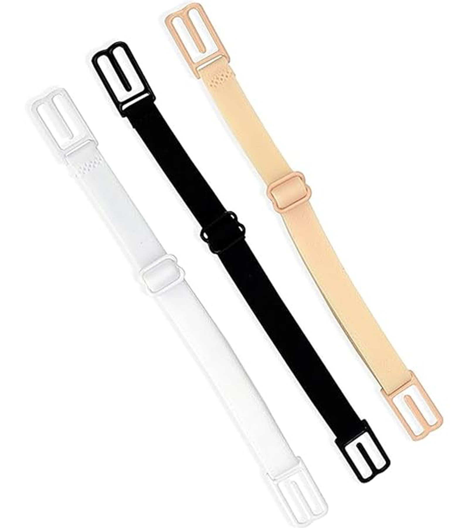 3 pieces bra strap clips holder elastic adjustable non-slip strap holder conceal straps for women - cleavage control (set of 3).