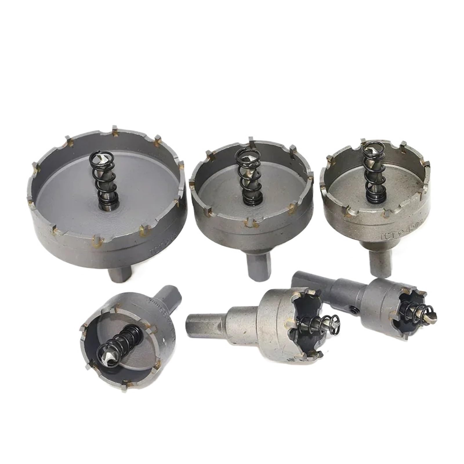 Set di 6 punte for trapano con punta in carburo da 22-65 mm, fresa for fori in lega di acciaio inossidabile for utensili for la lavorazione di legno/metallo