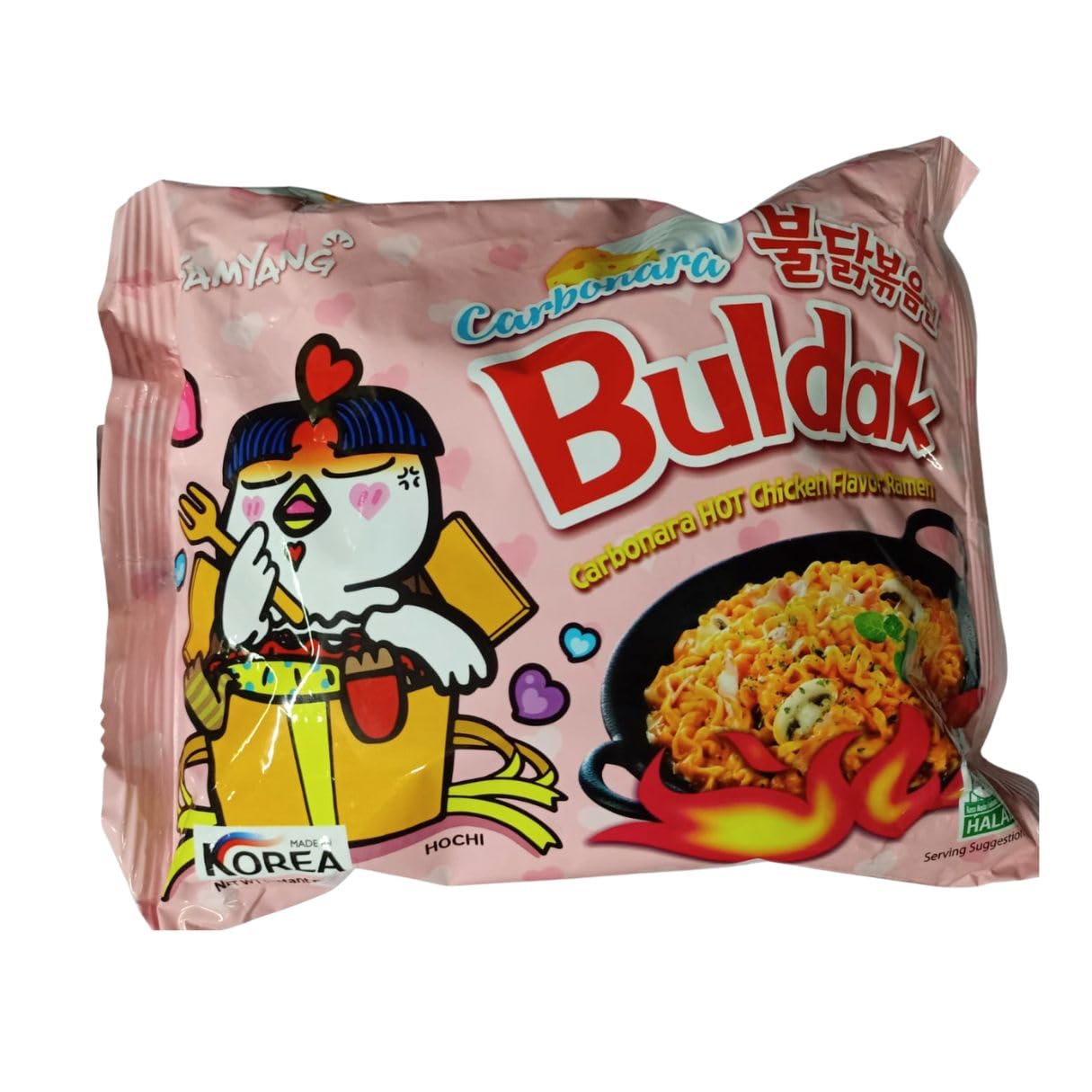 Hot Chicken Buldak Carbonara Noodles, 130 grams