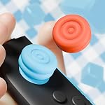 PlayVital Thumbs Bouchons de coussin Poignées pour commutateur Nintendo 2, Couverture de poignée de manche pour Joycon 2, Bouchons pour interrupteur 2 Accessoires - bleu & Orange