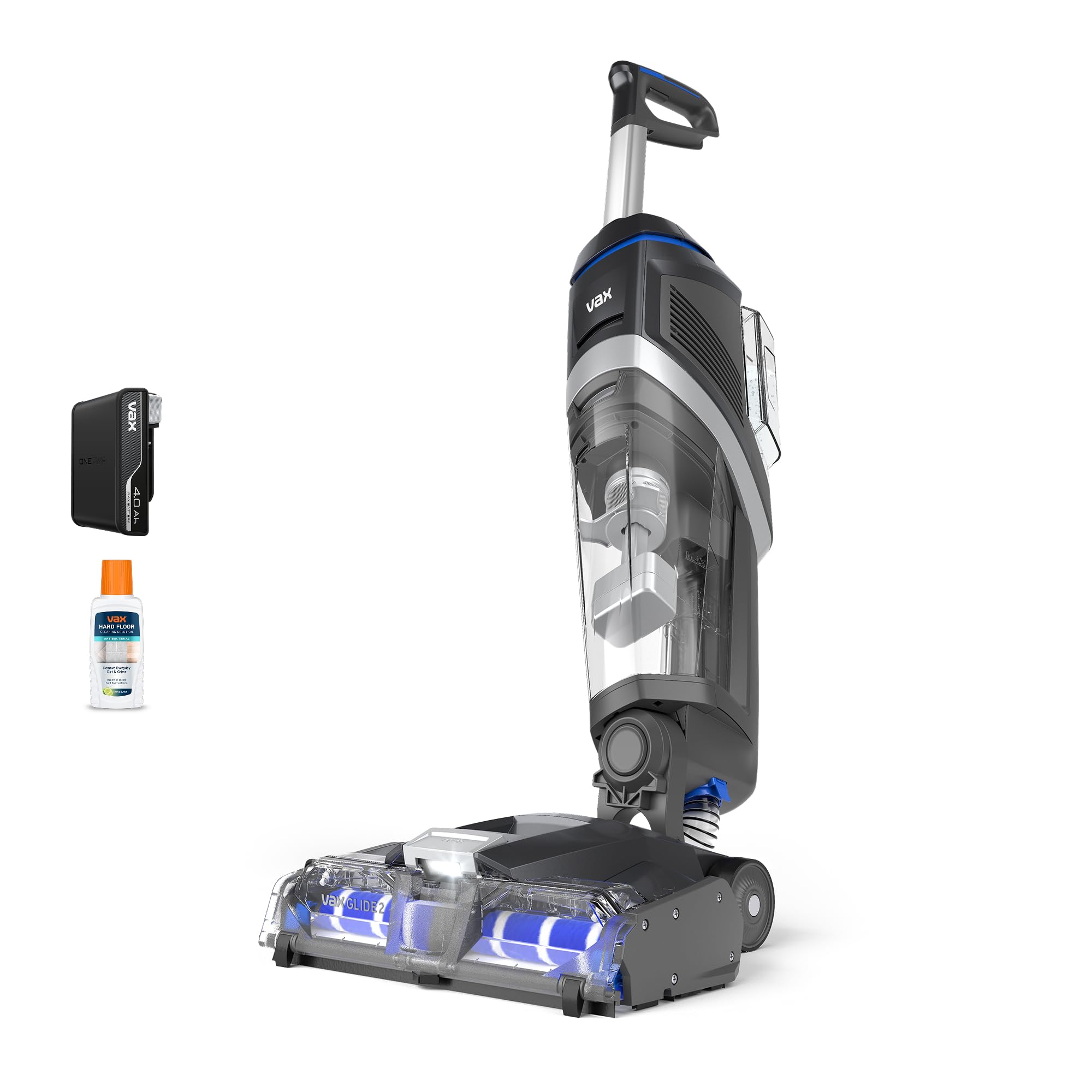 Glide 2 Cordless Hard Floor Cleaner, Wash, Deep Clean and Dry Spills and Stains in the Home, Lightweight and Powerful with up to 20 Minutes Runtime, Battery and Charger, 5.4kg, Graphite, CLHF-G2KS