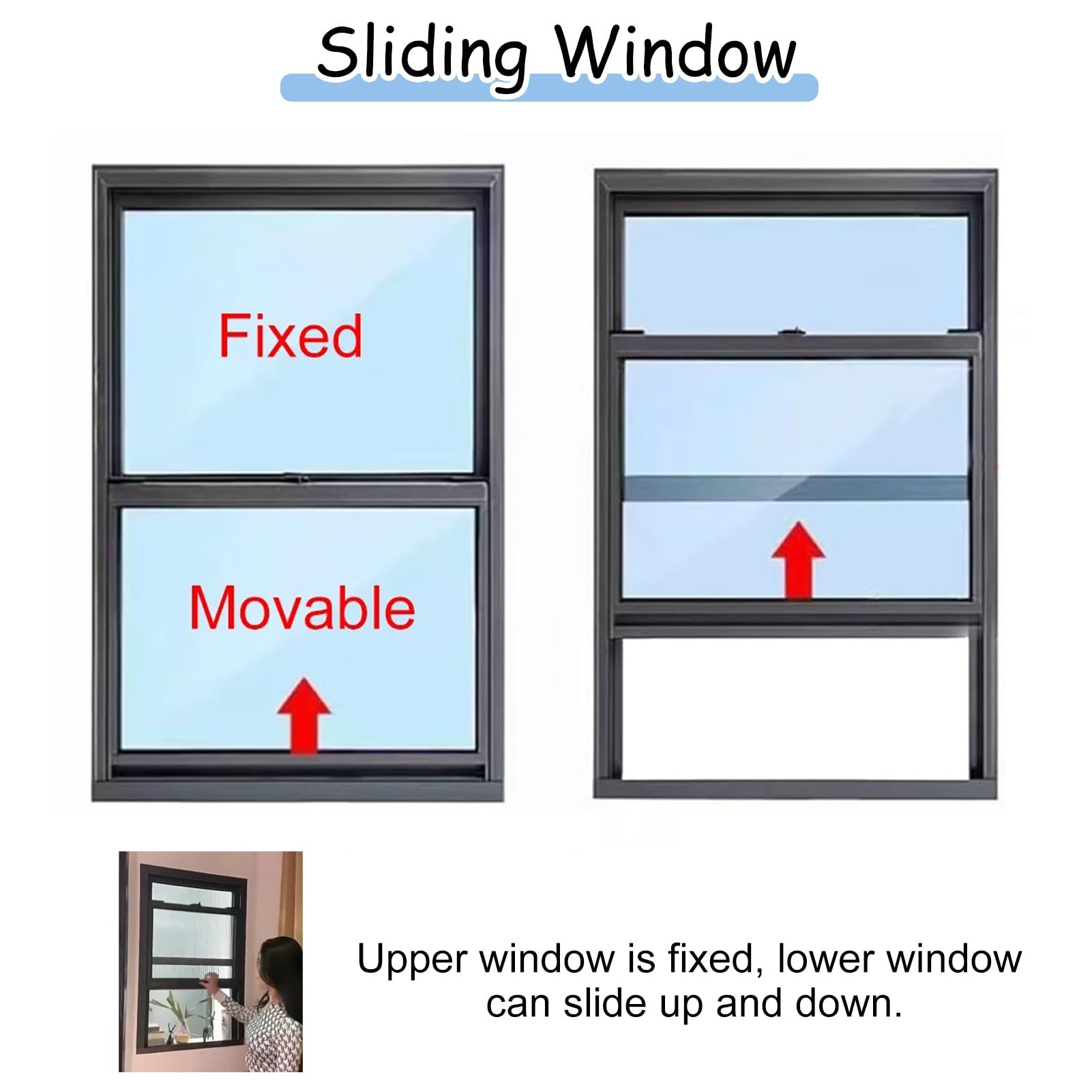 Ventanas Aluminio Ventanas de Reemplazo para Sótanos, Ventanas de Metal Ventilables para Cobertizos, Ventanas Corredizas para Cafeterías Escolares o de Comida Rápida, Ventanas Insonorizadas(Gray,70x90