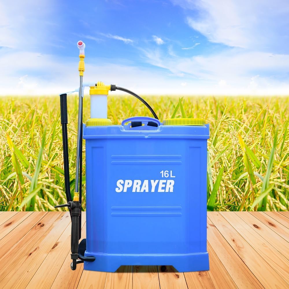 Pulvérisateur à Dos 16L - Pulvérisateur à Pression Pour Plantes, Pesticides Et Désherbant - Jaune