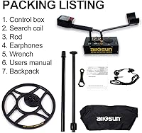 Vista 7 de ALLOSUN Detector de metales para adultos Hunter Buscador de monedas Golden Digger alta precisión impermeable detectores de metales dos modos Cazador