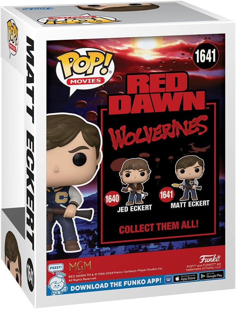 Funko POP! Movies: Red Dawn – Matt Eckert​​ - Red Dawn 1984 - Collectable Vinyl Figure - Gift Idea - Official Merchandise - for Kids & Adults - Movies Fans - Model Figure for Collectors and Display