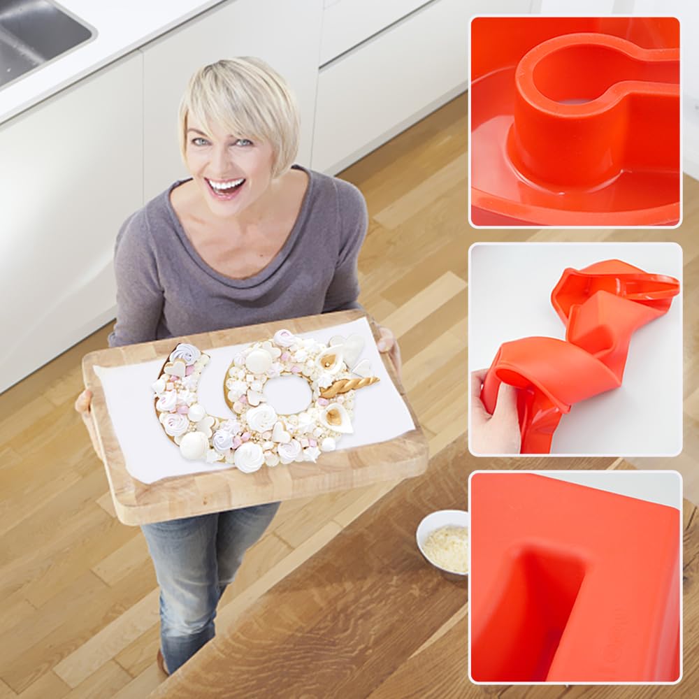 Sijiangmold Set di 4 stampi in silicone per gelato e fondente, per lecca-lecca lecca, mini stampi per decorare torte, cupcake topper caramelle e gomme