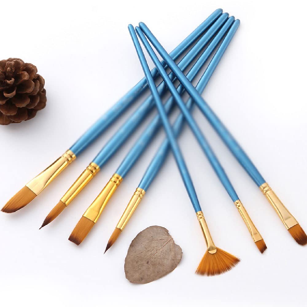 Pennelli per Pittura, pennelli Professionali di Diverse Forme, setole in Nylon, per artisti, Pittura, Acrilico, Olio, Acquerello, Forniture artistiche