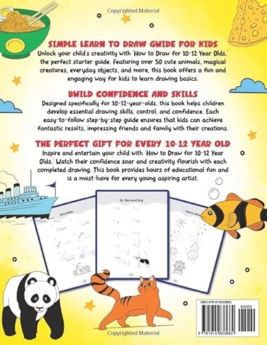 image for How to Draw for 10-12 Year Olds: Learn to Draw Cute Animals, Dragons, 