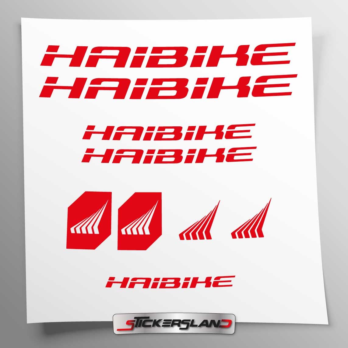Sticker Kit Compatible with MTB Mountain Bike Frame and Helmet, Glossy Red