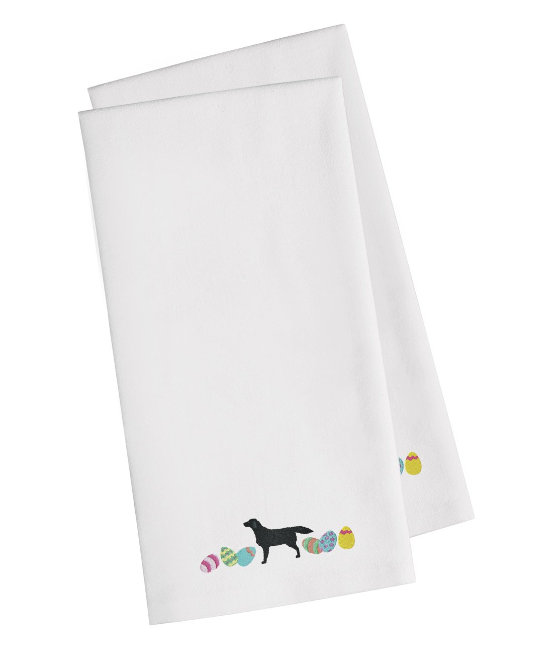Toallas de cocina bordadas Caroline's Treasures CK1611WHTWE en blanco y negro, pack de 2