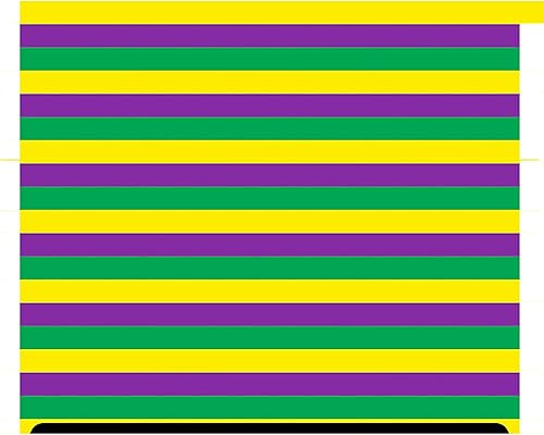 HTV con estampado de Mardi Gras (19.66 x 36 pulgadas) - Rayas de Mardi Gras