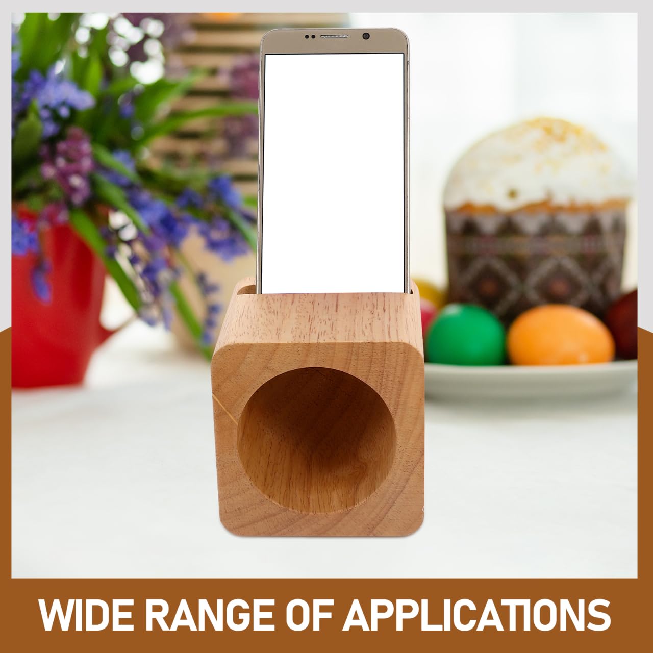 Handy Verstärker Holz-Handy-Ständer Holz Smartphone StäNder Mit Passivem KlangverstäRker Handyhalter FüR Tisch Und Zuhause Kreativer Lautsprecher Ohne Elektronik