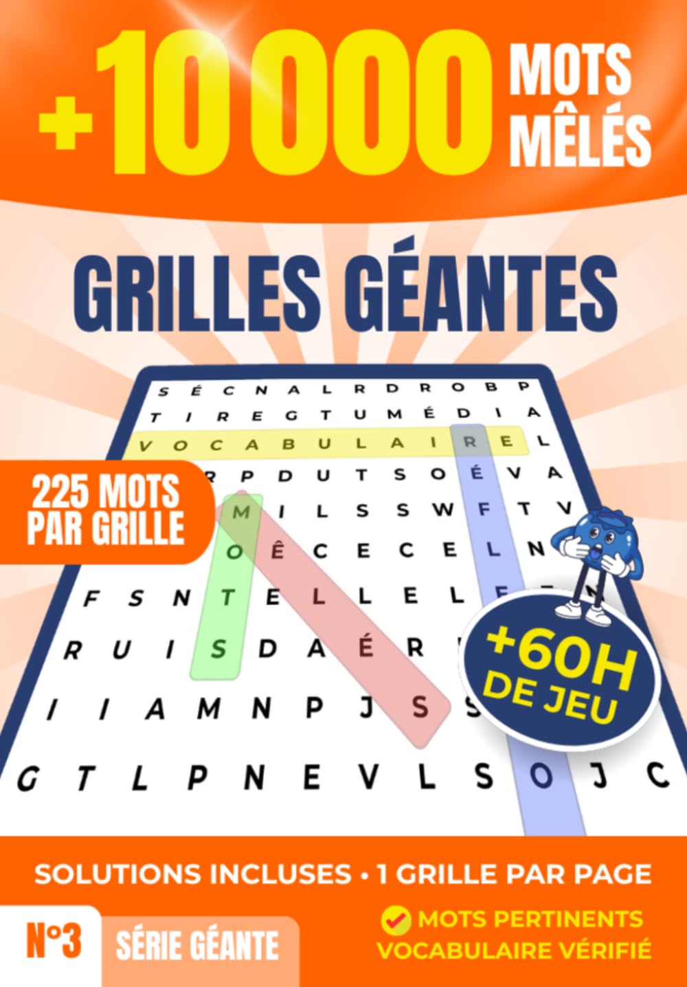 Mots Mêlés Géants - 10 000 Mots en Grandes Grilles - Livre de Jeux pour Adultes et Seniors - Cahier Anti-Stress pour Travailler la Mémoire et ... Incluses: Grands caractères, avec solutions
