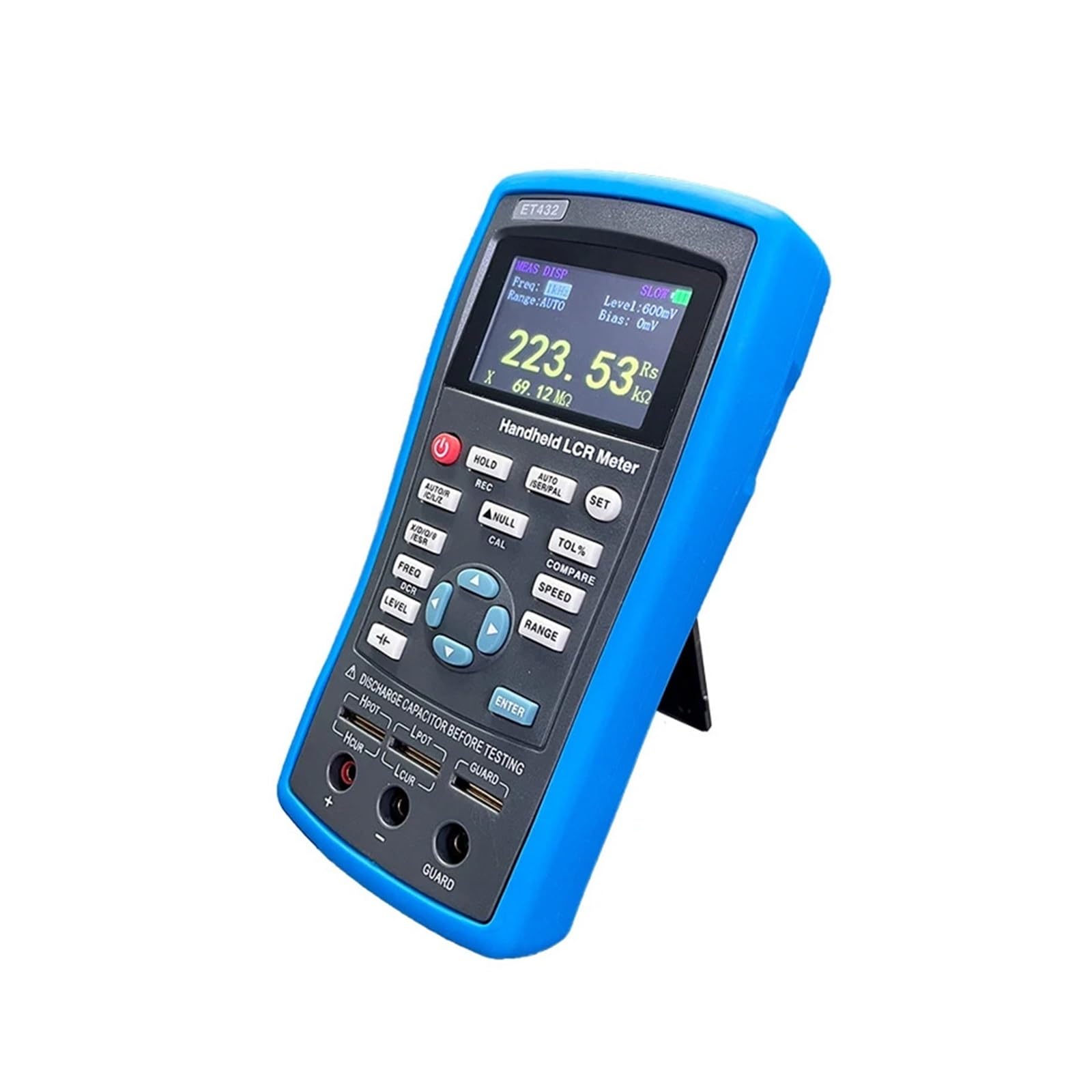 Medidor LCR, Probador de resistencia inductancia y capacitancia puente digital LCR portátil Medidor profesional(LCR Kelvin Test Clip)