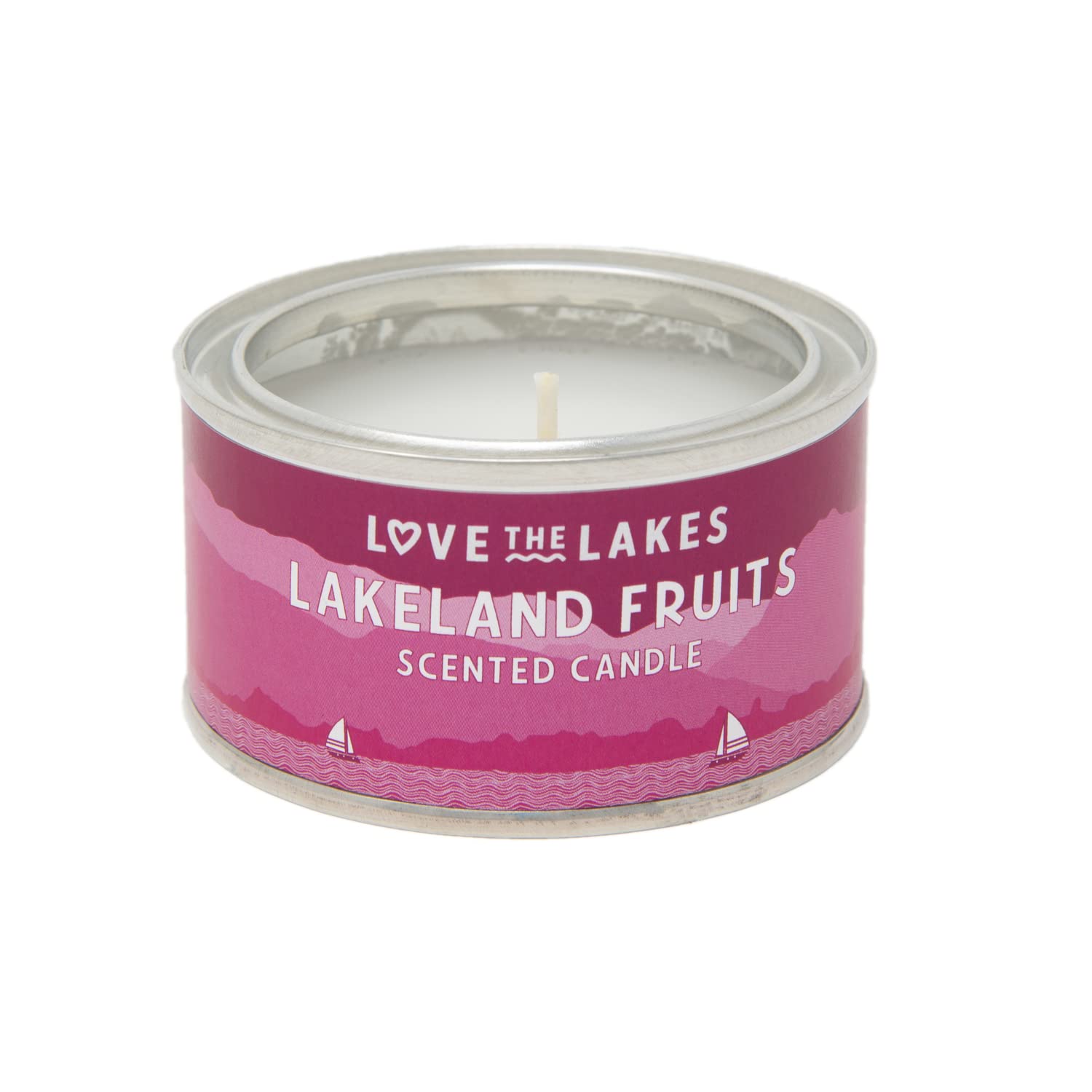 Love The Lakes Orange,Lime Lakeland Fruits Fragranced Candle Tin - 3 Sizes With A Gorgeous Rich, Sugared Apples, Sweet Plums And Winter Berries Fragrance (Small)