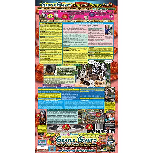 Gentle Giants World Class Canine Nutrition Dog And Puppy Food W/Real Beef And Real Bacon - 24Lbs #TOP2
