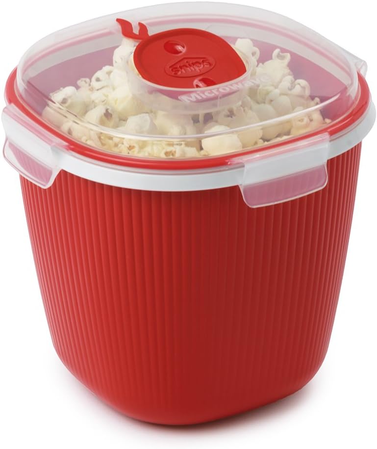 SnipsTempo Zero Pop-Corn Popper 1.5 Liter, Polypropylene, Red, One Size