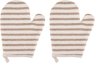 Beaupretty Esfregão De Limpeza 2 pcs banho limpeza mitts casa use flax banho mitts purgadores de limpeza de Esfregão De Banho