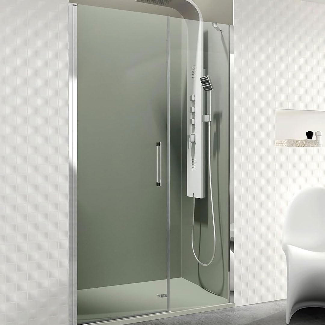 Mampara de ducha, fijos y abatibles combinables OPEN COMBI E | Cristales templados antical de 6 mm | Altura 195 cm | Perfilería aluminio (20+50/68,6-72,6 cm)
