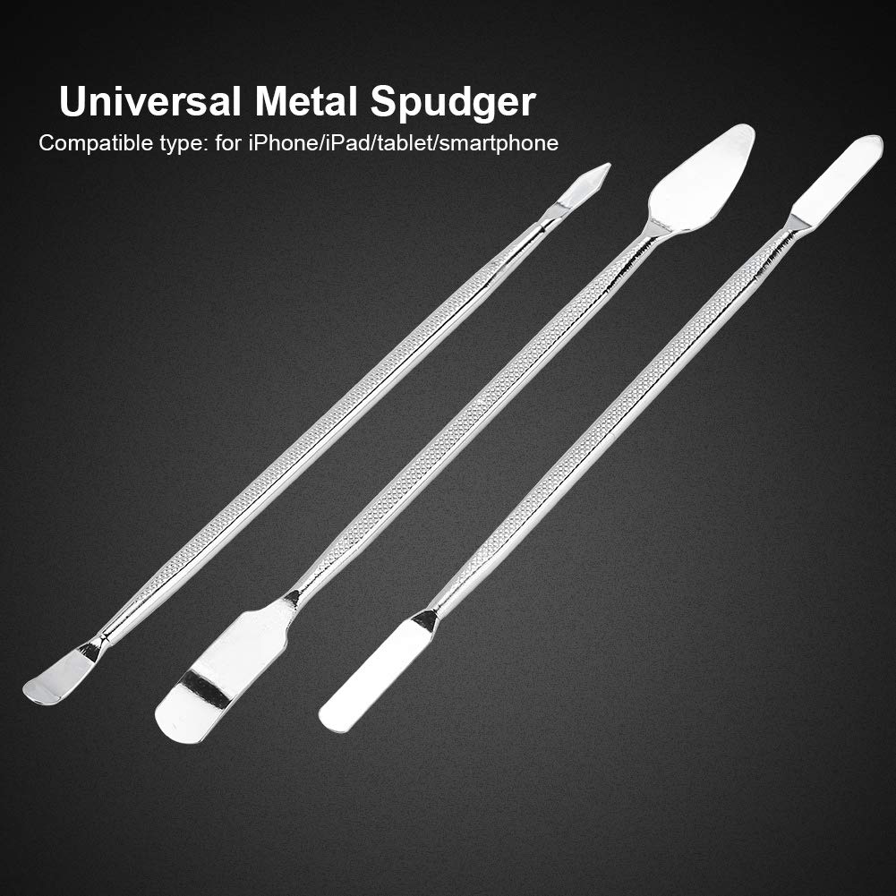 Gavigain 3Pcs Metal Spudger Dual Ends Opening Pry Tools,Universal Metal Spudger Pry Tool Set for Laptop Tablet Cell Phone Other Mobile Devices