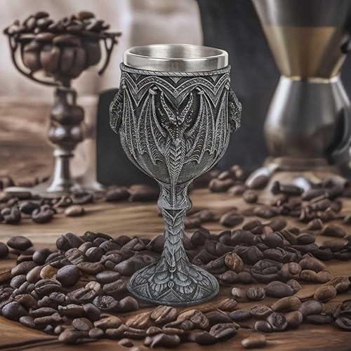 Miniatura 4 de Copa de vino medieval de dragón rugiente  Calabozos y Dragones Fantasía Cáliz  Ideal Novedad Gótica Regalo Día del Padre Idea de Fiesta Taza para