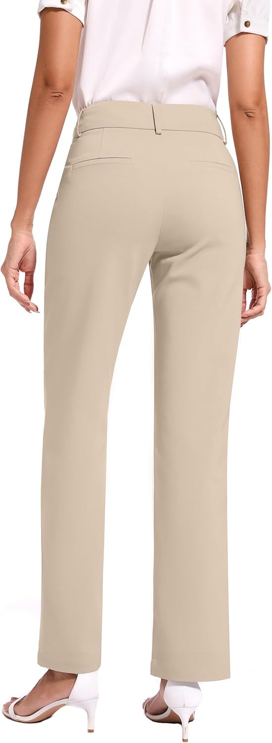 FUNYYZO Women Stretch Business Straight Leg Dress Slacks Pants with Pockets Wear to Work 2026 Casual Suitpants - Image 6