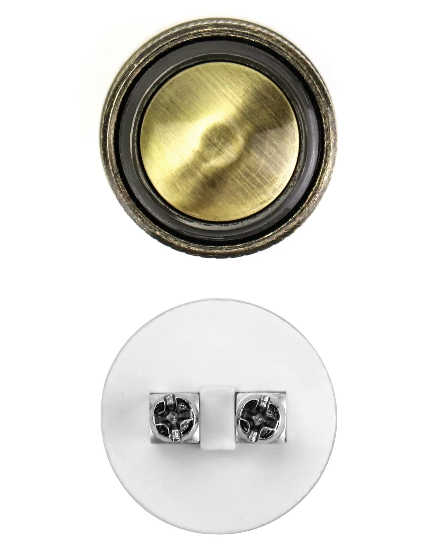 Pulsante Campanello In Ottone 16mm - Interruttore Momentaneo Impermeabile 36V 2A Con Morsetti A Vite Per Casa E Ufficio