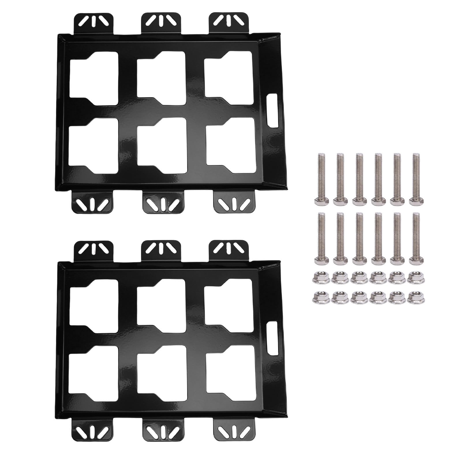 Placa de Montaje para Caja de Herramientas: Base de Metal Resistente para Sistemas de Embalaje, Montaje Seguro en Pared o Vehículo, Organiza Herramientas con Capacidad de 100 Libras, (BLACK)