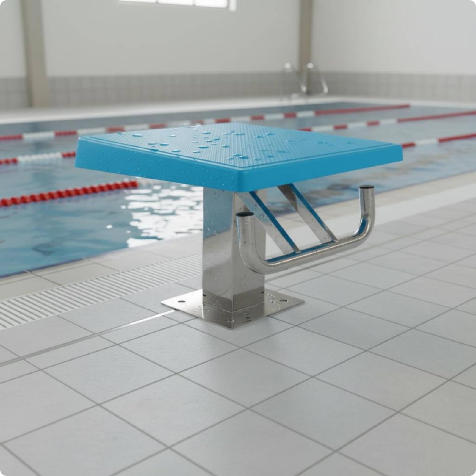 Blocco di Partenza Antiscivolo Facile Installazione Blocco di Partenza Piscina Design Rinforzato Attrezzatura Sportiva per Nuotatori, Atleti, Gara