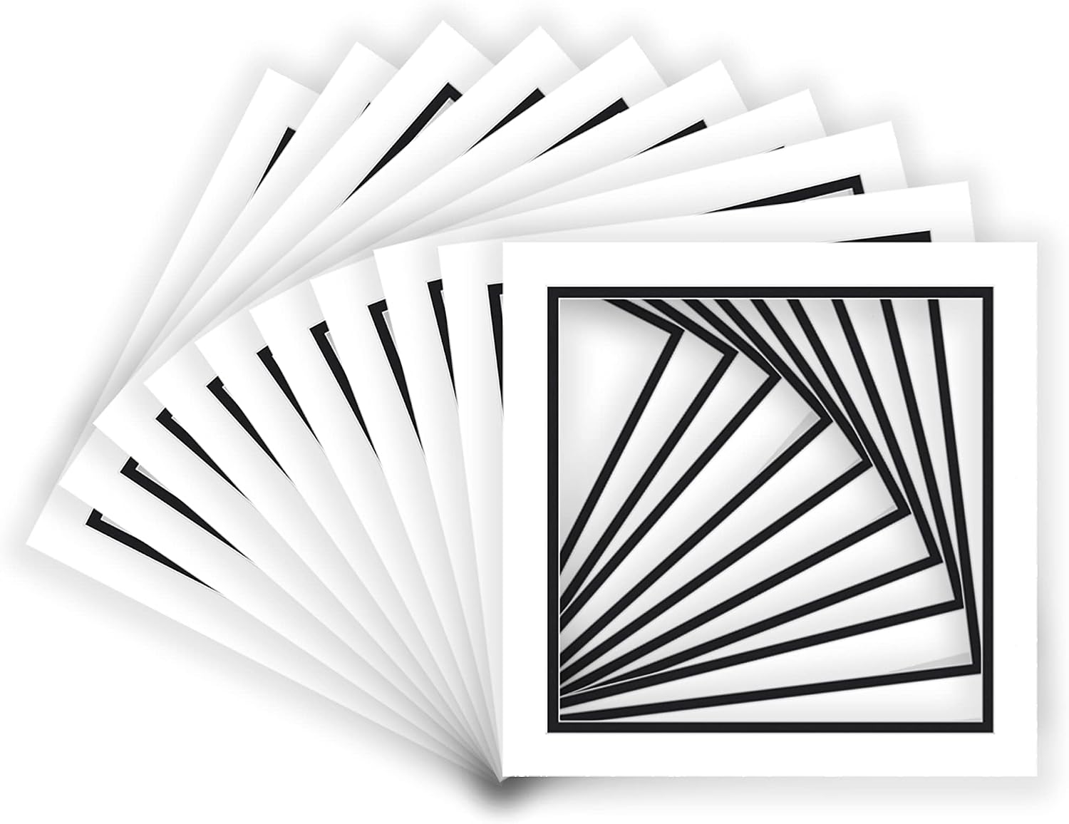 Poster Palooza 12x16 White on Black Double Mat for 11x14 Photo - Picture Matboard for Frames Measuring 12 x 16 Inches - Bevel Cut Matte to Display Art Measuring 11 x 14 Inches - Acid Free ONE MAT