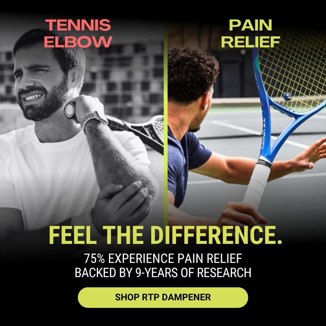 RTP Tennis Racket Vibration Dampener - ShockSorb Original or Ultrasoft V3 The Only Dampener Made for Pain Relief - Handcrafted with Patented Material Sorbothane Made in USA - 1 Pack Limited Warranty