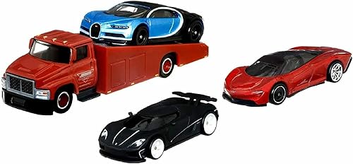 Miniatura 2 de Juego de 4 coches compatible con Hot Wheels Premium Collector: Bugatti Chiron, Agera, Mclaren