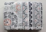 Mango Gifts Kantha-Steppdecke in indigofarbigem Handblock-Druck, Doppelbettgröße, Baumwoll-Tagesdecke, hergestellt von Artisans of India ca. 152,4 x 228,6 cm