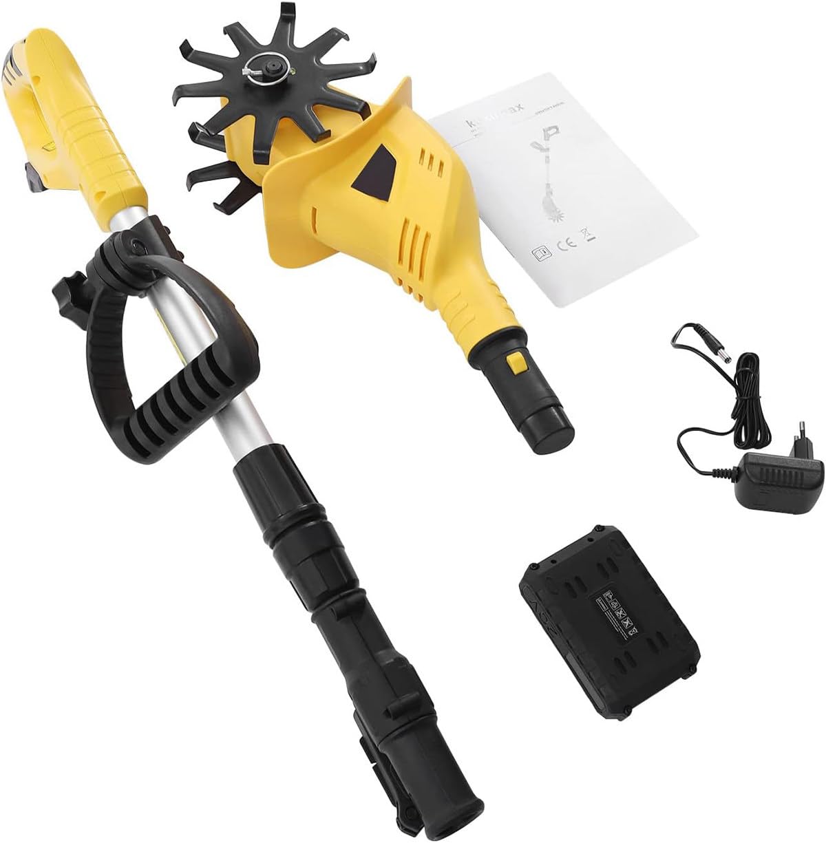 Coltivatore Elettrico a Mano, Zappa, Fresa per Terreno, coltivatore Portatile, coltivatore a Batteria, Larghezza di Lavoro 10 cm, per Giardino, orti