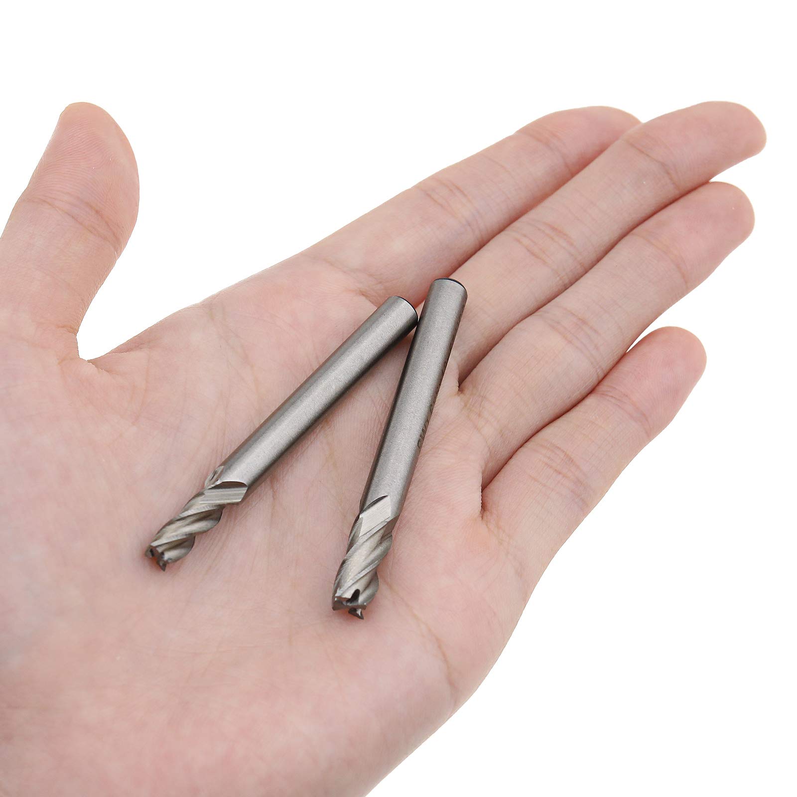Create idea 10pcs HSS Kit de Fraise à Queue Droite à 4 Cannelures 1.5/2/2.5/3/3.5/4/4.5/5/5.5/6mm Dia 6mm Poignée pour Bois en Acier Allié au Carbone