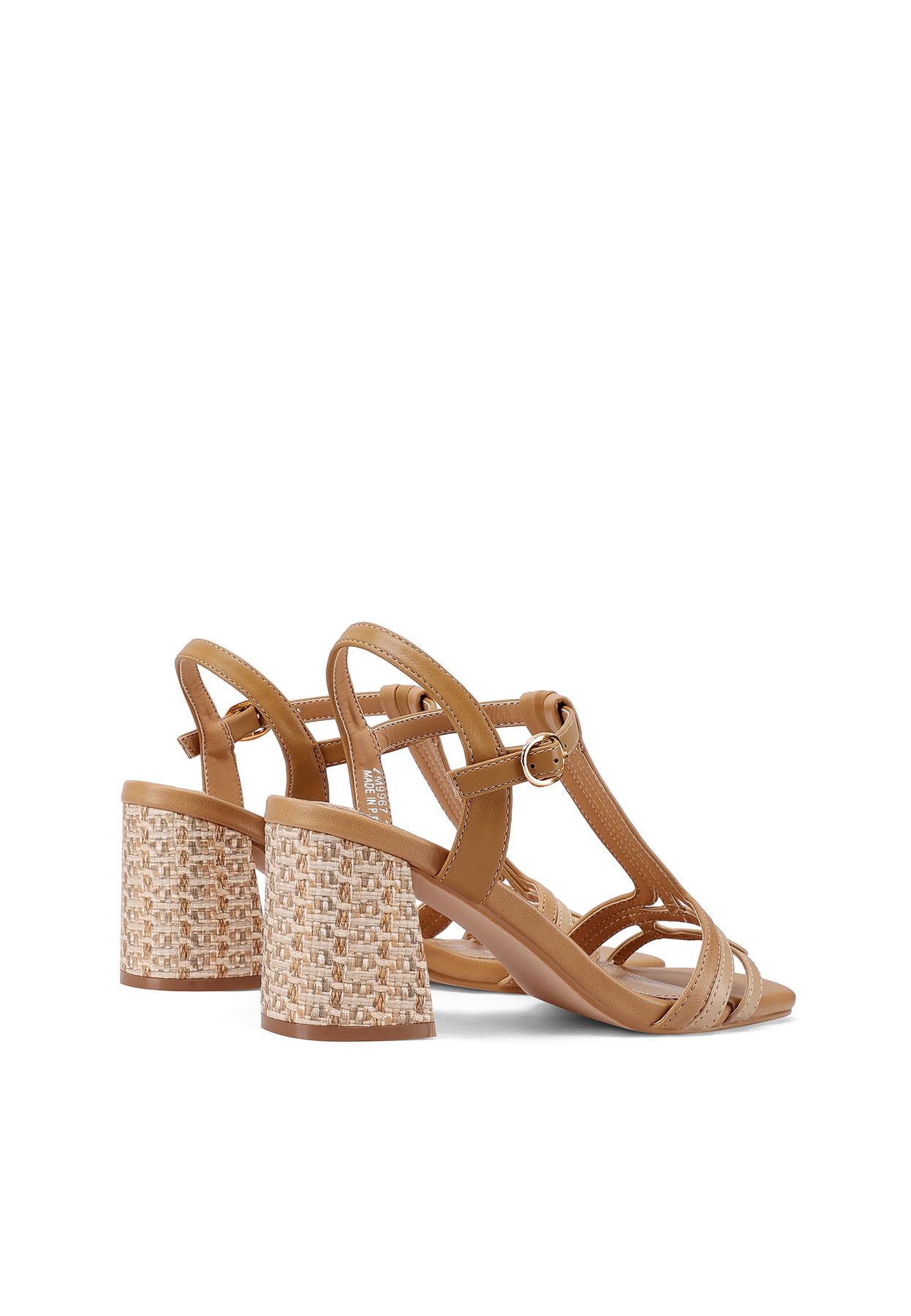 QUEEN HELENA Sandali Tbar con Tacco Largo con Cinturino Casual Donna ZM9967