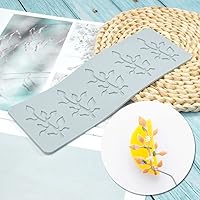 Vista 13 de Molde de encaje de hojas huecas 3D, molde de encaje de silicona con formas de flores de múltiples hojas para decoración de pasteles, tapete
